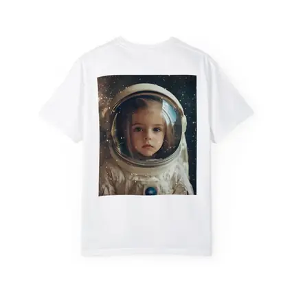 Little Girl Astronaut Stars Galaxy Portrait