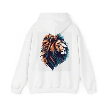 Colorful Lion Head Portrait Illustration White Background