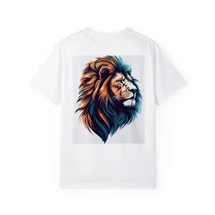Colorful Lion Head Portrait Illustration White Background