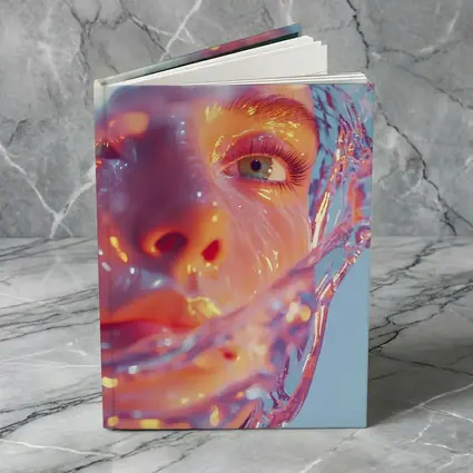 Surreal Female Face Wrapped In Glass
