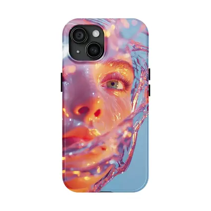 Surreal Female Face Wrapped In Glass
