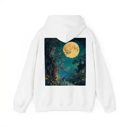 Full Moon Night Fantasy Forest Painting