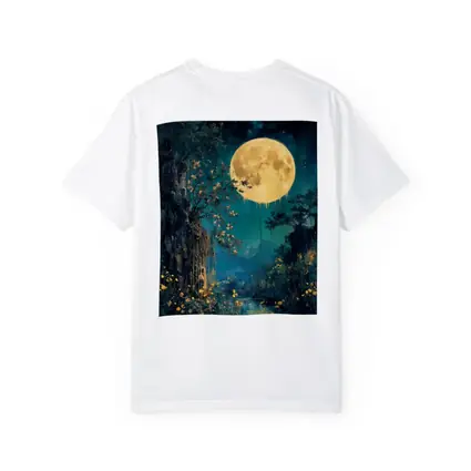 Full Moon Night Fantasy Forest Painting