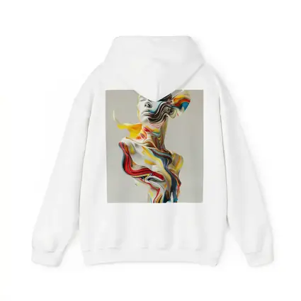 Abstract Colorful Swirling Human Bust Sculpture