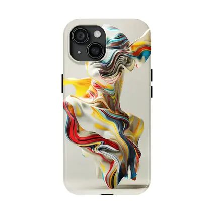 Abstract Colorful Swirling Human Bust Sculpture