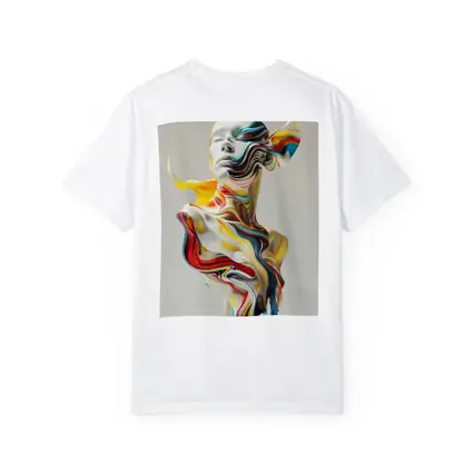 Abstract Colorful Swirling Human Bust Sculpture