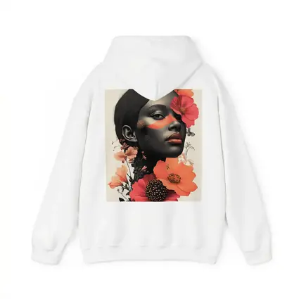 Black Woman Portrait Floral Collage Art