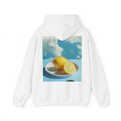 Fresh Lemons On Plate Blue Sky