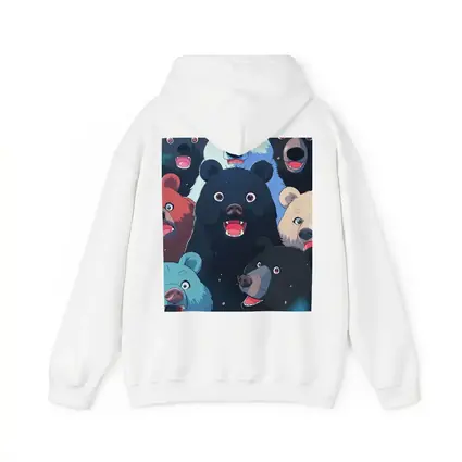 Anime Bears Crowd Dark Background Art