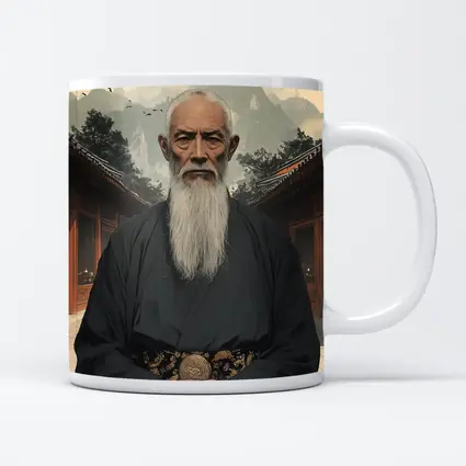 Wise Elder Taoist Master Mountain Temple Art