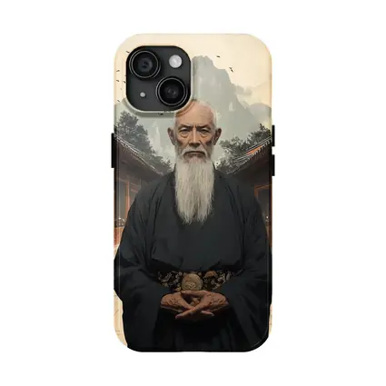 Wise Elder Taoist Master Mountain Temple Art