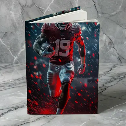 Football Player Running In Rain Neon Light