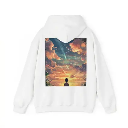Anime Boy Watching Sunset Beach Sky