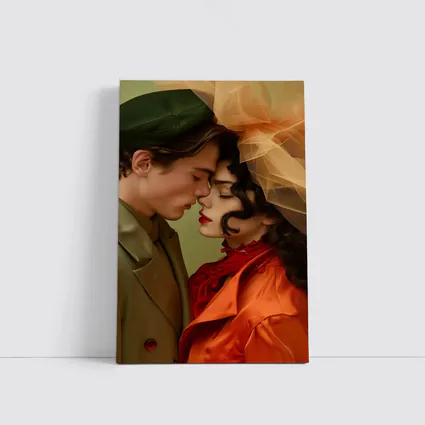 Romantic Couple Close Together Fashion Art