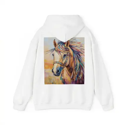 Colorful Native Horse Portrait Oil Painting