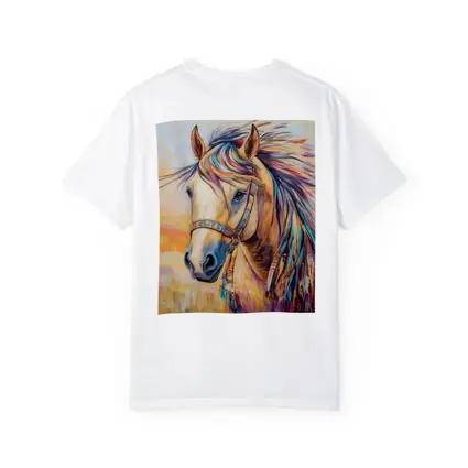 Colorful Native Horse Portrait Oil Painting