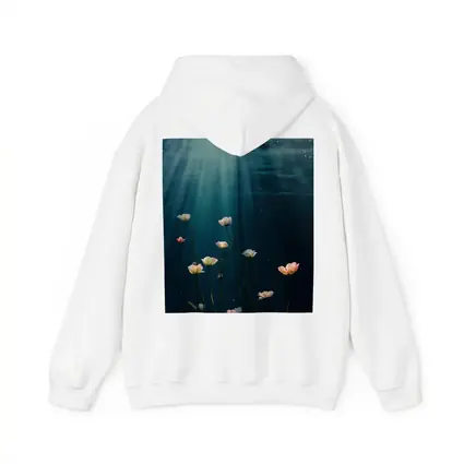 White Flowers Floating Underwater Ocean Light