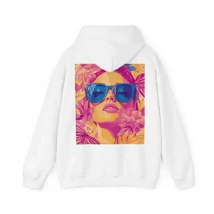 Woman With Sunglasses Tropical Floral Pop Art