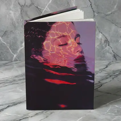 Woman Submerged in Glowing Water Art