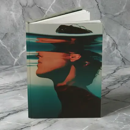 Woman Submerged Underwater Teal Surreal Portrait