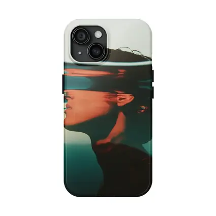 Woman Submerged Underwater Teal Surreal Portrait