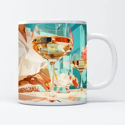Woman With Wine Glass Pop Art