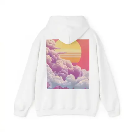 Retro Vaporwave Pink Sky Clouds Sun