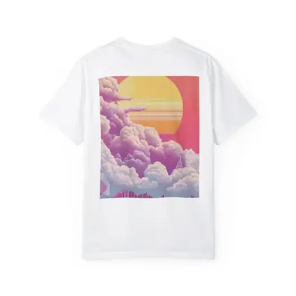 Retro Vaporwave Pink Sky Clouds Sun