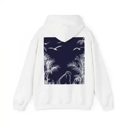 Gorilla Watching Birds Dark Jungle Scene