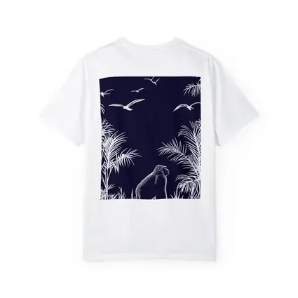 Gorilla Watching Birds Dark Jungle Scene