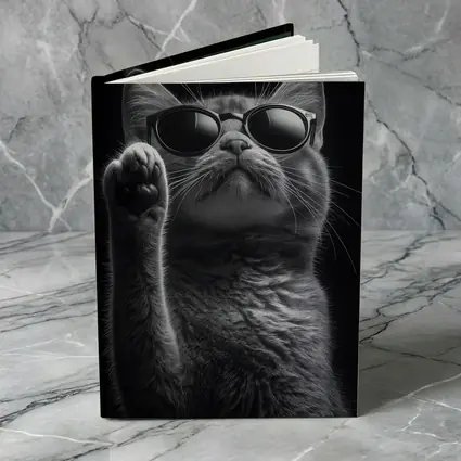 Cool Cat Wearing Sunglasses Black Background