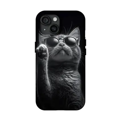 Cool Cat Wearing Sunglasses Black Background
