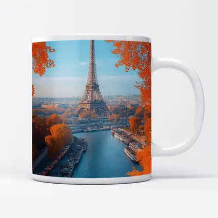 Eiffel Tower Paris Seine River Autumn