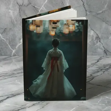 Woman Hanfu Dress Under Glowing Lanterns