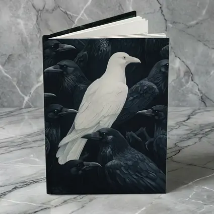 White Raven Among Dark Black Crows