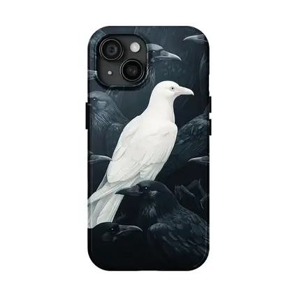 White Raven Among Dark Black Crows