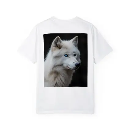 White Wolf Blue Eyes Dark Background