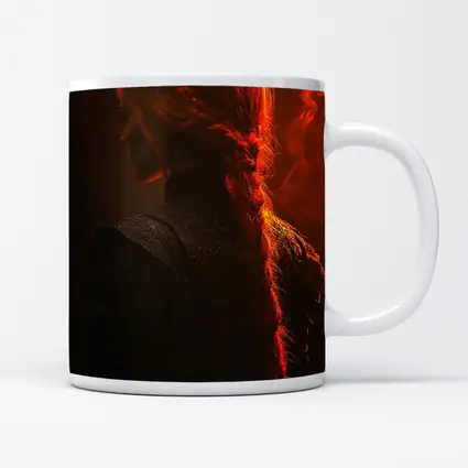 Red Haired Woman Fire Dark Fantasy Art
