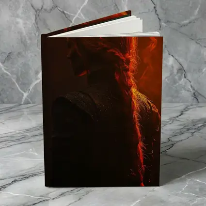 Red Haired Woman Fire Dark Fantasy Art