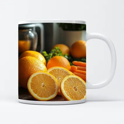 Fresh Oranges on Kitchen Cutting Board
