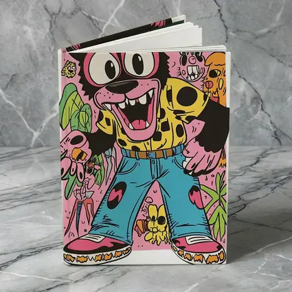 Cartoon Bear Character Colorful Graffiti Art