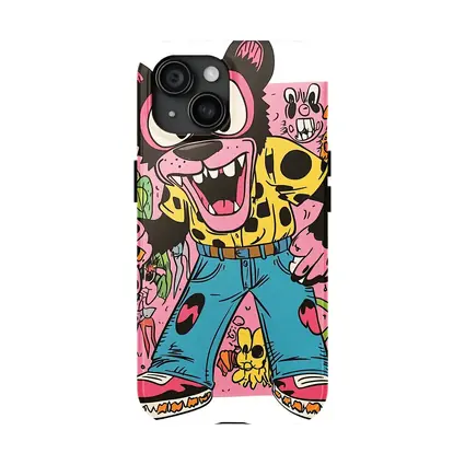 Cartoon Bear Character Colorful Graffiti Art