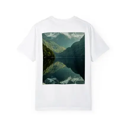 Snow Mountain Reflection Over Calm Lake
