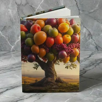 Colorful Fruit Tree Golden Countryside Sunset