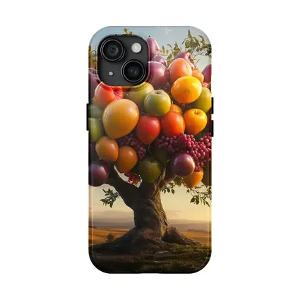 Colorful Fruit Tree Golden Countryside Sunset