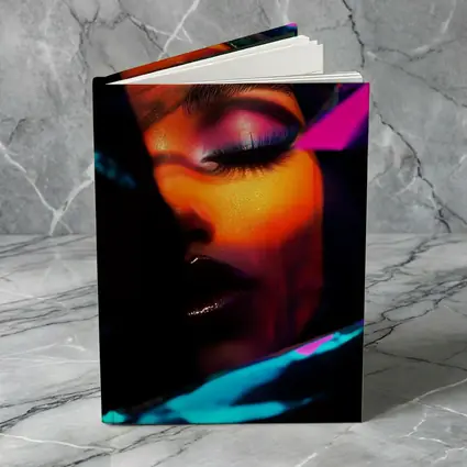 Neon Makeup Woman Dark Cyberpunk Portrait