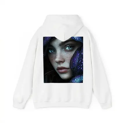Freckled Woman Fantasy Purple Dragon Scale Portrait
