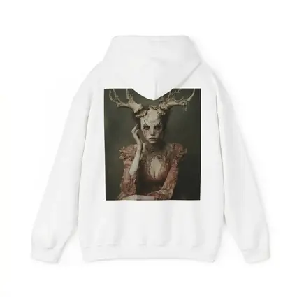 Dark Fantasy Woman With Antlers Gothic Portrait