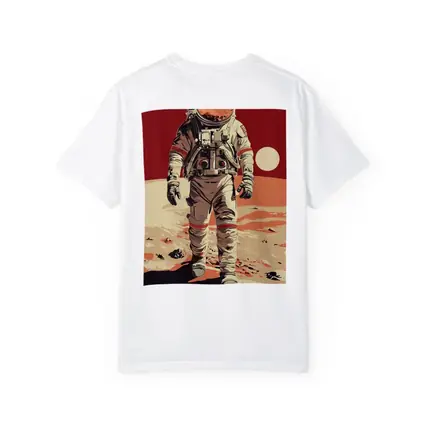 Astronaut Walking On Red Planet Surface