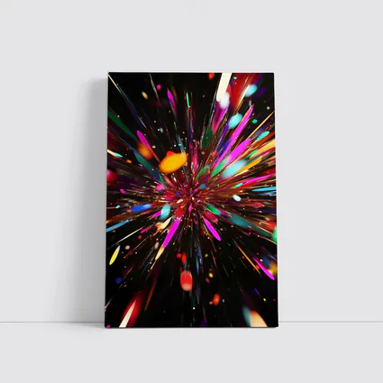 Colorful Abstract Explosion Burst Dark Background